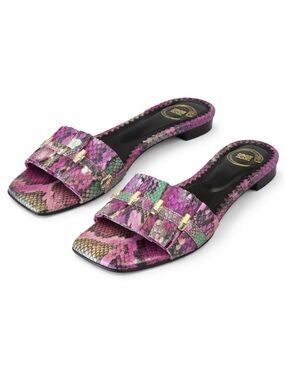 Cavalli Class Purple Slide Sandals Size 37